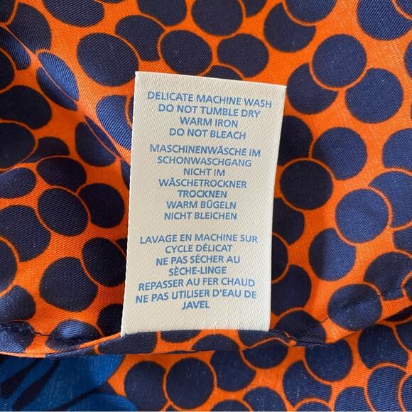 Boden Silk Blend Floral Dot Print Cap Sleeve Top Blouse Multicolor Colorful Sz 2 - Picture 7 of 7